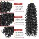 Gogo Curl Short Curly Crochet Hair - 12 Inch, 8 Packs for Black Women - Beach Curl, Deep Wave, Water Wave Braids - Synthetic Hair Extensions (12 Inch, 8 Packs, 1B)