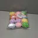 12 Pcs Easter Eggs Hanging Ornaments Cute Yarn Eggs Ornaments with Bow Easter Colorful Tree Decorations for Spring Party Home Decor Supplies