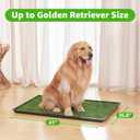 Dog Grass Large Potty Patch, Dog Litter Boxes Artificial Grass Bathroom Turf for Pet Training, Washable Puppy Pee Pad, Perfect Indoor/Outdoor Portable Potty Pet Loo (Tray system-41"X26.8")