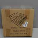 Hanging Under Shelf Storage Basket, 2 Pack Foldable Under Cabinet Metal Desk Storage Wire Rack Organizer for Kitchen Pantry Bookshelf Office Home, Easy to Install Slide-in Under Shelves (Black)
