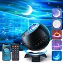 COOLNIGHT Galaxy Projector for Bedroom, 180 Light Modes Moon Star Aora Night Light, 15 White Noise+Bluetooth Galaxy Light, Remote Star Projector for Kids Christmas Gifts (Black)