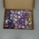 ASTARON 50 Pcs Ball Cake Topper Sticks Mini Balloons for Cake Decorating Supplies Foam Balls Cake decorations for Baby Shower Cake Birthday Cake Toppers Decorations (Purple Series)