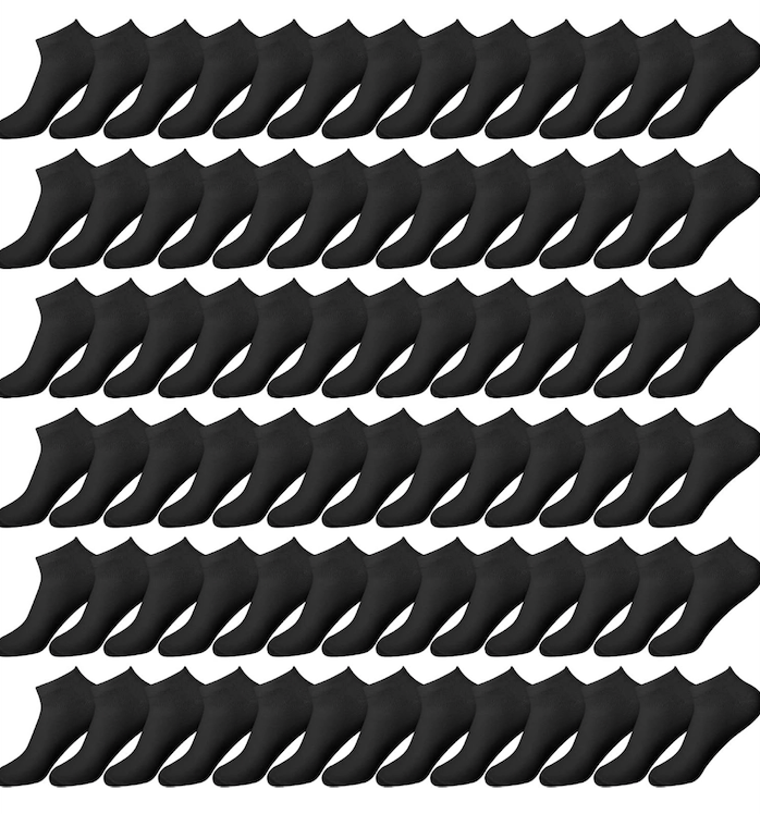 JaGely 100 Pairs Low Cut Ankle Socks Bulk for Women Men Thin Breathable Casual No Show Athletic Cotton Socks
