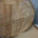 AMH 21-Inch Extra Large Lazy Susan with Oak Base and Gold Iron Rail