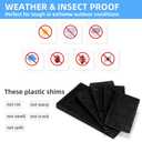 SIDAZON 16 Pack Multiple Size Slopes Black Plastic Composite Shims Leveling Wedges for Furniture Extreme Load Capacity Support Easy to snap Cut-to-fit Door Window Toilet Shims Sheds Table Levelers
