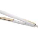 Kristin Ess 3-in-One Professional Titanium Hair Straightener Curler 2 in 1 + Beach Waver Combo for Women with Curly, Frizzy + Thick Hair - 1 1/4 Inch Dual Voltage Flat Iron + Travel Cap - 440 Degree, White 