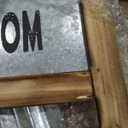 EMAX HOME Galvanized Washboard,Laundry Washboard Sign with Towel Hooks,Laundry Room Deco,Large Farmhouse Metal and Wood Washboard , Vintage Decorative Wall Decor Sign