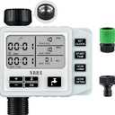 NBBX Sprinkler Timer for Garden Hose - Smart Water System with Rain Delay, Manual & Automatic Modes, IP54 Waterproof, Easy-Install Outdoor Faucet Timer for Lawn & Garden Care (6811, 6811-blue-1p)