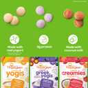 Happy Baby Organics Baby Snacks, Greek Yogis, Freeze Dried Yogurt & Fruit Snacks, Gluten Free Snack for Babies 9+ Months, Strawberry & Banana, 1 Ounce (EXP 03/12/27)