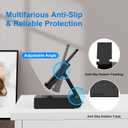 DOSS Cell Phone Stand with Bluetooth Speaker, 15W Wireless Charger and Anti-Slip Base,4-in-1 Function, 8H Playtime, Adjustable Holder, Compatible with Tablet (medium)