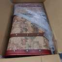 ELLDOO Vintage Wooden Storage Chest, Portable Decorative Luggage Suitcase, Treasure Chest Box with Map Pattern, Pirate Keepsakes Box for Gifts, Chest Storage Box for Decor Storage Travel