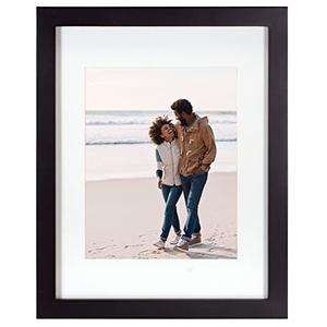 Malden International Designs 8x10 11x14 Black Matted Picture Frame