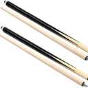 Genubi Industry 48 Inch Pool Cue Stick/ Billiards Cue Stick, Hardwood Pool Stick Pool Cue, 2-Piece Pool Cue House Bar Cue Stick, Set of 2