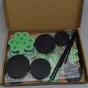 Wenqik 5 Pcs St Patrick's Day Decorations Irish Wood Shamrock Tabletop Decor Green Lucky Clover Block Sign Tall Standing Freestanding St Patricks Centerpiece for Table Home Party (2018-2022 LX (Rear Row Solid Backrest))