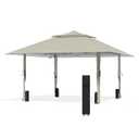 Favofamilie Pop Up Canopy Tent 13x13 FT, Outdoor Easy Setup Gazebo with Wheeled Carry Bag, Heavy Duty Outside Shelter with UV-Resistant Top, Portable Instant Sun Shade for Garden Camping Events, Khaki