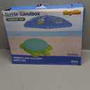 Upgraded Kids Turtle Sandbox with Lid & Adjustable Umbrella, Truck Toy & 8pcs Sand Shovels, Sand Box with Cover, Beach Toys for Toddlers 3-5, Plastic Indoor Outdoor Play Toys Gift for Girls Boys