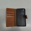 SUANPOT for iPhone 7/8/SE2/SE 3rd 2020/2022 4.7" RFID Blocking Wallet case Credit Card Holder,Flip Book PU Leather Phone case Cover Cellphone Women Men for Apple iPhone SE3 case Wallet Light Brown