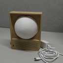 Sunrise Alarm Clock, 360-Degree Rotating Moonlight & 10 White Noise Sounds, Dual Alarm & Snooze for Heavy Sleeper, Timer, Wooden Bedroom Light Gift - Wood