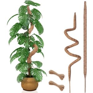 2 Pack 35 Inch Moss Pole, Bendable Moss Pole for Plants Monstera, Tall Moss Poles for Climbing Plants Indoor, Large Moss Pole Support, Garden Trellis Stick Stakes for Plants (2  35 Inch)