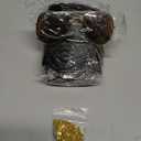 Gejoy Hippie Disco Costume Men Set Disco Wig Afro Headgear Gold Celebrity Sunglasses Funky Faux Chain for 50/60/70s Party Accessories(Black Hair)