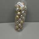 2.36" Champagne Christmas Balls Ornaments 25 Pcs Shatterproof Christmas Ornaments Set Matte Mini Champagne Ornament for Xmas Tree Halloween Holiday Party