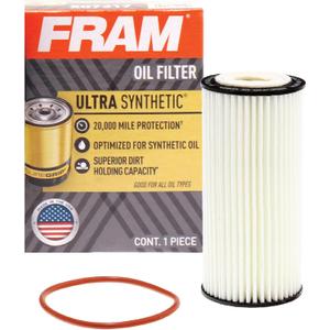 FRAM Ultra Synthetic XG11784 20K Mile Change Automotive Replacement Engine Oil Filter for Synthetic Oil Changes, Premium Vehicle Engine Protection Oil Filter for Select Vehicle Model Years (One Size)