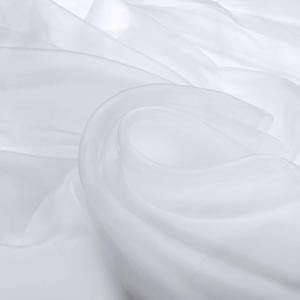 16 Feet by 54 Inch Organza Voile Dress Fabric Fancy Costumes Decorations (Pure White)
