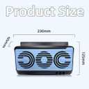 Car Solar Powered Window Exhaust Fan for Car Vent, Ventilator Window Solar Radiator Fan, Window Fans with Exhaust and Intake, Air Circulation for Vehicle Cabin Cooling & Odor Elimination