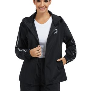NINGMI Women's Raincoats Rain Jacket Lightweight Waterproof Windproof Hood with Pocket for Outdoor Hiking Travel Windbreaker (XL)