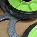 Leeyoung Folding Hand Truck and Dolly,309 lb Capacity Aluminum Portable Cart with Telescoping Handle and PP+EVA Wheels (Green)