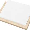 Enorteen Bamboo Jewelry Display Stand Multiple Earrings Necklace Display Stand Holder Tabletop Display Boards Chains Organizer Holder Jewelry Storage Tray for Show (Small-1pc, White)