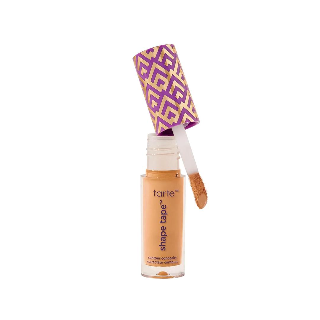 tarte shape tape concealer  Full-Coverage Creaseless Soft Matte Finish, Brightening Under-Eye & Face Makeup, 16hr Longwear, Vegan & Cruelty-Free (37G medium-tan golden (medium to tan skin with very warm, golden or olive undertones))