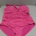 SHAPELLX High Waisted Bikini Tummy Control Two Piece Swimsuits for Women Ruched Bathing Suit Twist Front Bikini Sets (XX-Large, A4-hot Pink)