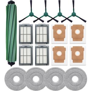 Neutop Replacement Parts Compatible with iRobot Roomba Plus 405/505 Combo Robot Vacuum Accessories with 1 Roller 4 Filter 4 Side Brush 4 Mop Pad 4 Dust Bag