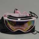 Freela Kids Ski Snowboard Goggles for Toddler(3-14) Youth Anti Fog Anti UV Goggles Girls Boys Snow Skiing Equipment (Revo Pink 60%vlt)