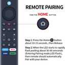 Voice Remote Control for AMZ TV Omni/Omni QLED/4-Series Smart/TV Cube (3rd Gen), Replacement Remote with 4 Shortcut Netflix, Prime Video, Disney+, hulu