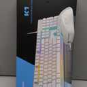 Gaming Keyboard and Mouse Combo, K1 RGB LED Backlit Keyboard with 104 Key for PC/Laptop(White)