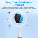 Helmet Toothbrush Covers Caps, Toothbrush Head Protector for Household Travel, Fits Most Manual and Electric Toothbrushes, 6 Count (Black, White, Grey, Blue, Pink, Red)