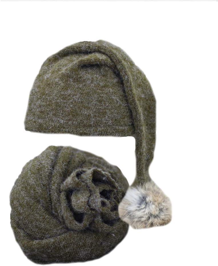 Baby Boy Girl Photography Knit Outfits Newborn Photo Props Infant Photo Shoot Crochet (Dark Green)