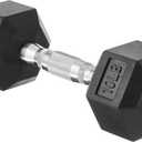Amazon Basics Rubber Hex Dumbbell Hand Weight, 10lbs