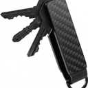 Metallic Key Organizer - Aluminum Key Organizer holder, Minimalist Innovative Keychain. (Carbon Fiber-black 1)