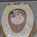 Bemis 1500EC 146 Almond Elongated Molded Wood Toilet Seat with Easy-Clean & Change Hinge