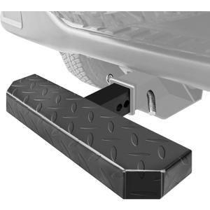 KAYCENTOP Universal Hitch Step for 2" Receivers, Anti Slip and Rust Towing Bumper Guard Black Hitch Mount Steps for Most Cars SUV Trucks Pickups with Pin & Clip, Weight Capacity 600 LBS.