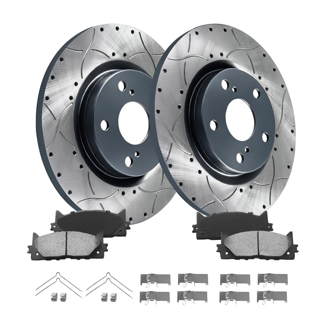 GAIASURGE Rear Brake Rotors Compatible with 2007-2017 Jeep Compass