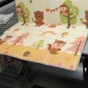 Baby Play Mat, 50 x 50 Inch Play Mat Perfect for Use Baby Playpen, Foldable Baby Foam Playmat for Floor, Portable Waterproof Activity PlayMats for Babies, Infants and Toddlers (Beige)