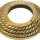 Renovators Supply Manufacturing Escutcheon Plate 3.88" OD Aluminum Escutcheon 1.5" IPS Lacquered Antique Gold Finish Radiator Flange