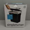simplehuman 10 Liter / 2.6 Gallon In-Cabinet Trash Can Heavy-Duty Steel Frame, Black