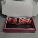 Ergonomic Wireless Keyboard and Mouse Set Wireless Keyboard Silent Mice Set with Wrist Rest for Computer, Laptop, PC, Mac, Windows Black Pink