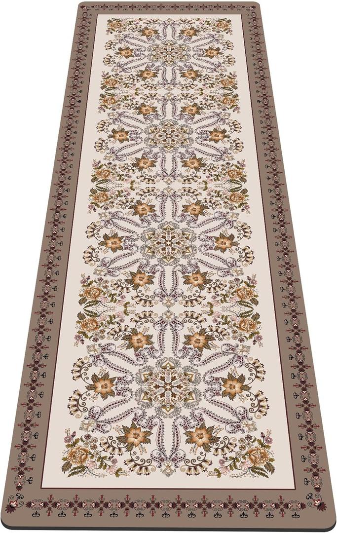 Nuveti Yoga Mat Print Extra Thick TPE Non Slip Fitness Exercise Mat with Carrying Bag,72"x24" Extra Thick 6MM Exercise & Workout Mat for Yoga, Pilates Fitness and Floor Exercises (OSDT3)