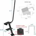 Boat Trailer Step, Heavy Duty Steel 2 Steps Ladder for Boat Trailer Tongue with Left or Right Adjustable Handrail, 450lbs Capacity, Black